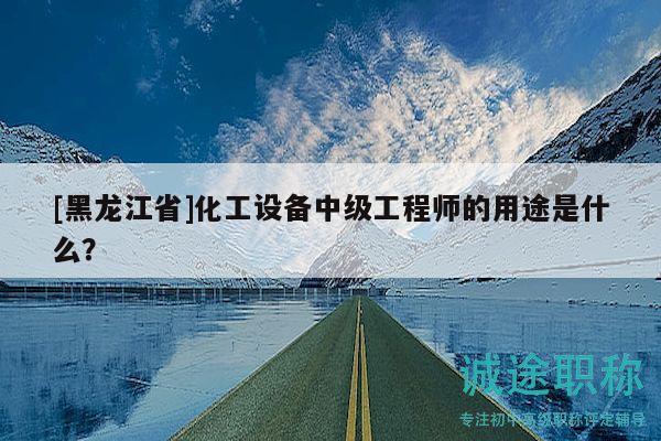 [黑龙江省]化工设备中级工程师的用途是什么？