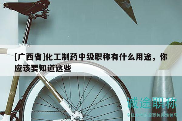 [广西省]化工制药中级职称有什么用途，你应该要知道这些