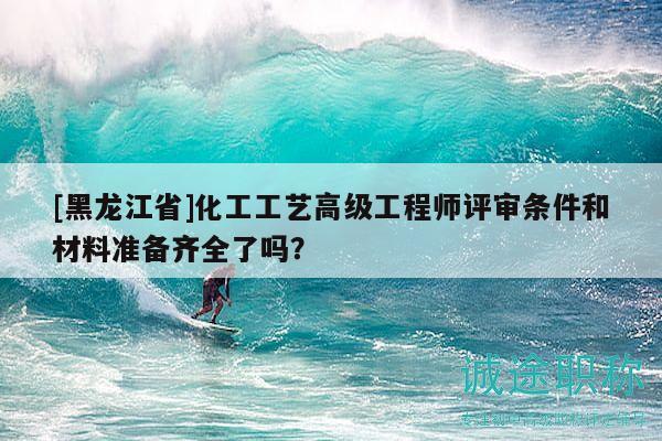 [黑龙江省]化工工艺高级工程师评审条件和材料准备齐全了吗？