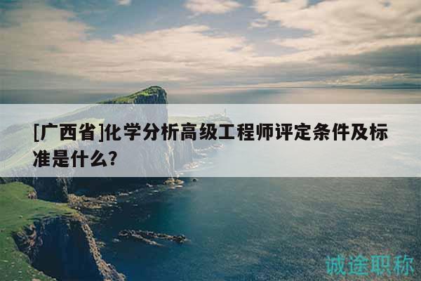 [广西省]化学分析高级工程师评定条件及标准是什么？