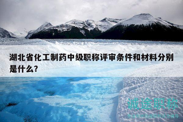 湖北省化工制药中级职称评审条件和材料分别是什么？