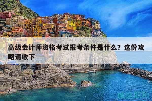 高级会计师资格考试报考条件是什么？这份攻略请收下