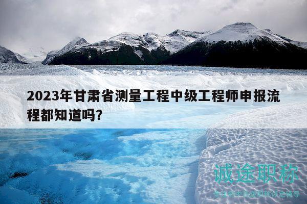 2023年甘肃省测量工程中级工程师申报流程都知道吗？