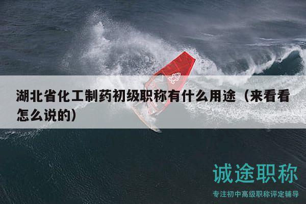 湖北省化工制药初级职称有什么用途（来看看怎么说的）