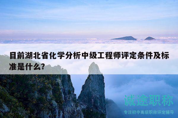 目前湖北省化学分析中级工程师评定条件及标准是什么？