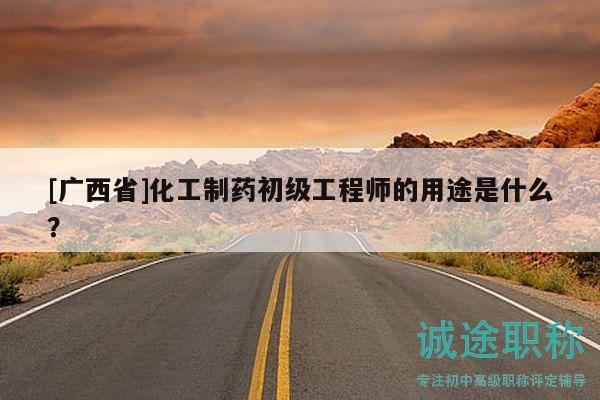 [广西省]化工制药初级工程师的用途是什么？