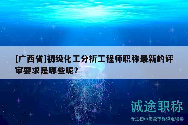 [广西省]初级化工分析工程师职称最新的评审要求是哪些呢？