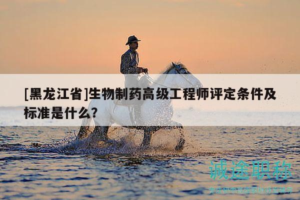 [黑龙江省]生物制药高级工程师评定条件及标准是什么？