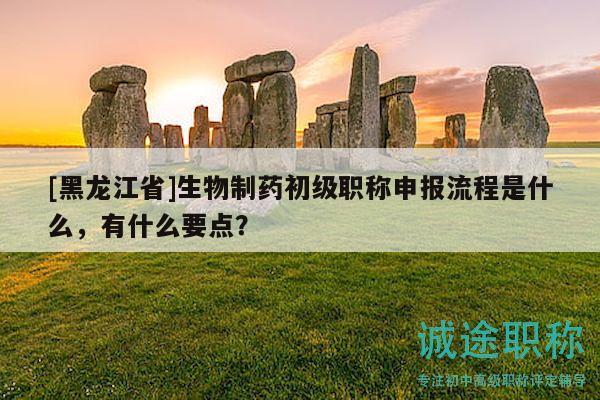 [黑龙江省]生物制药初级职称申报流程是什么，有什么要点？