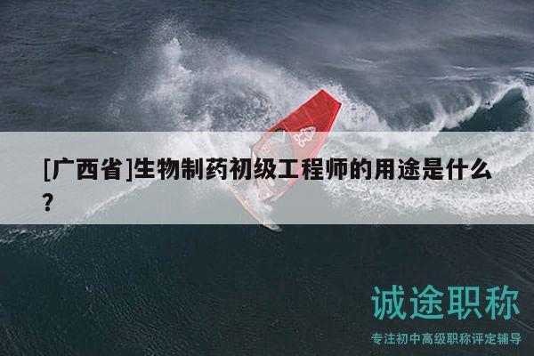 [广西省]生物制药初级工程师的用途是什么？