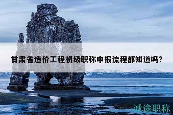 甘肃省造价工程初级职称申报流程都知道吗？