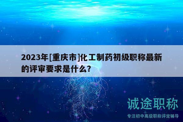 2023年[重庆市]化工制药初级职称最新的评审要求是什么？