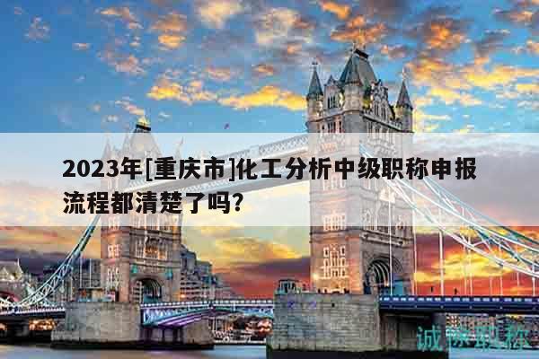 2023年[重庆市]化工分析中级职称申报流程都清楚了吗？