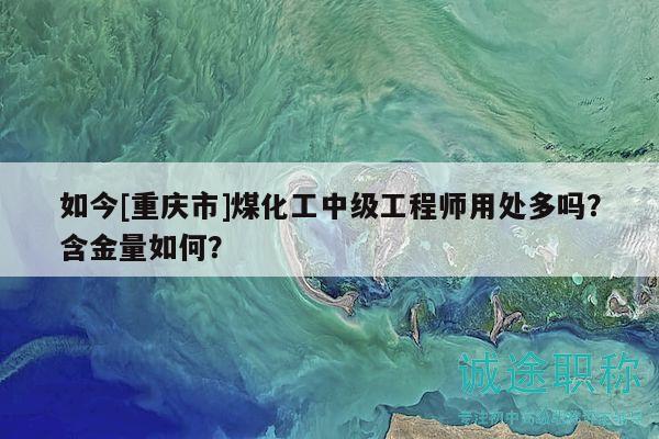 如今[重庆市]煤化工中级工程师用处多吗？含金量如何？