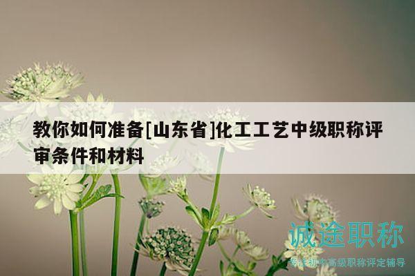 教你如何准备[山东省]化工工艺中级职称评审条件和材料