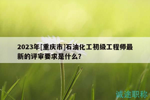 2023年[重庆市]石油化工初级工程师最新的评审要求是什么？