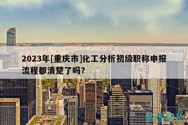 2023年[重庆市]化工分析初级职称申报流程都清楚了吗？