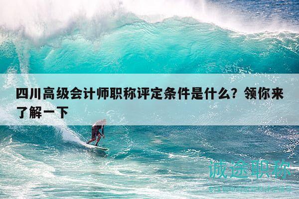 四川高级会计师职称评定条件是什么？领你来了解一下
