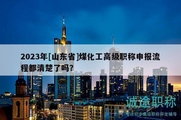 2023年[山东省]煤化工高级职称申报流程都清楚了吗？
