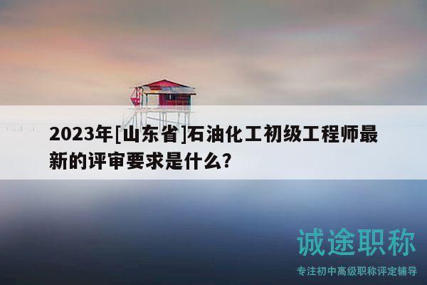 2023年[山东省]石油化工初级工程师最新的评审要求是什么？