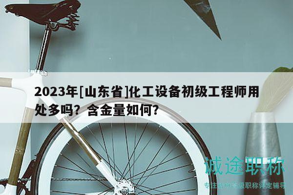 2023年[山东省]化工设备初级工程师用处多吗？含金量如何？