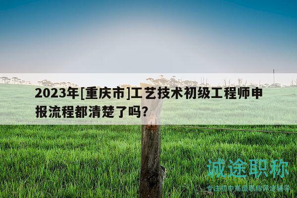 2023年[重庆市]工艺技术初级工程师申报流程都清楚了吗？