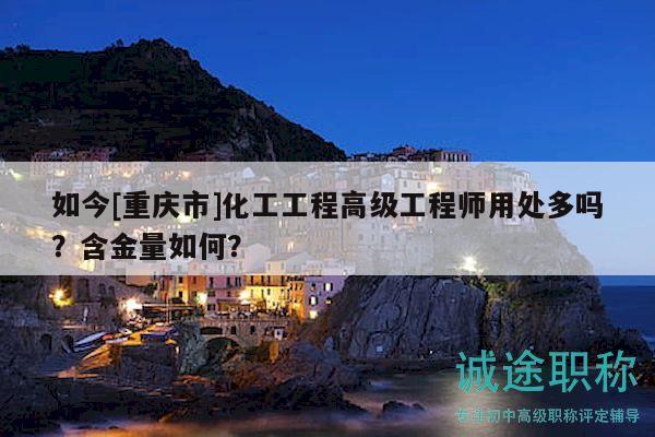 如今[重庆市]化工工程高级工程师用处多吗？含金量如何？