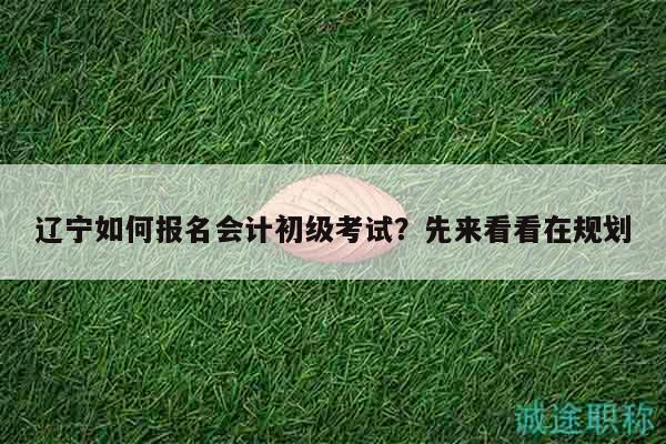辽宁如何报名会计初级考试？先来看看在规划
