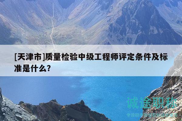 [天津市]质量检验中级工程师评定条件及标准是什么？
