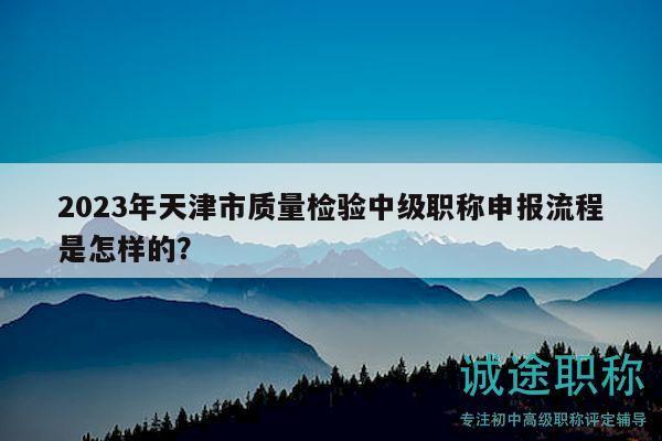 2023年天津市质量检验中级职称申报流程是怎样的？