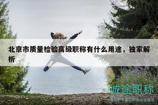 北京市质量检验高级职称有什么用途，独家解析