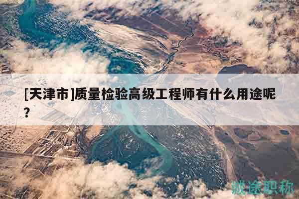 [天津市]质量检验高级工程师有什么用途呢？