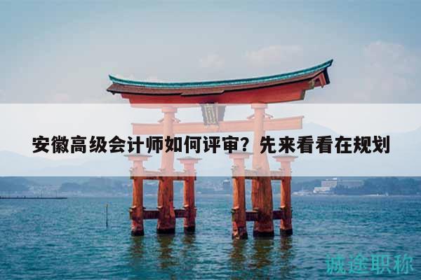 安徽高级会计师如何评审？先来看看在规划